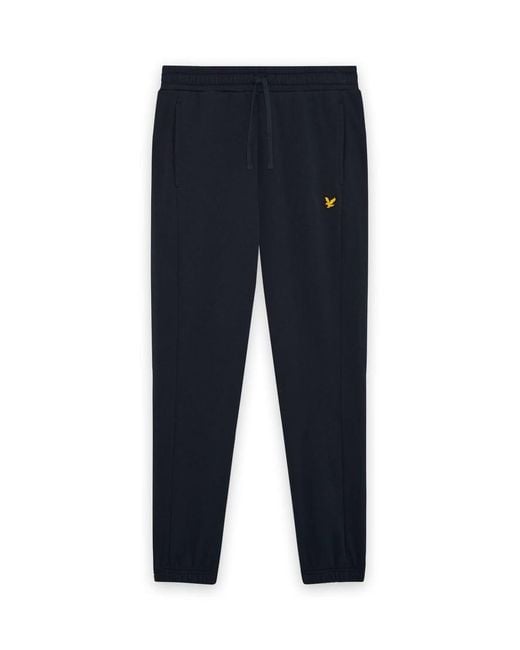 Lyle & Scott Blue Mid Bottoms Sports Loopback Joggers for men