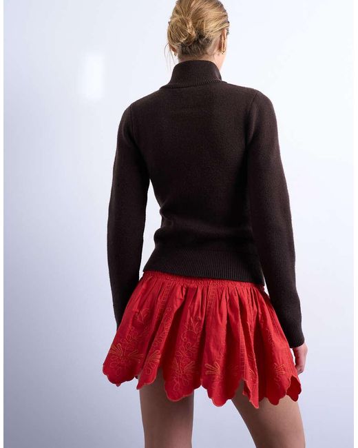 Minigonna Rossa di TOPSHOP in Red