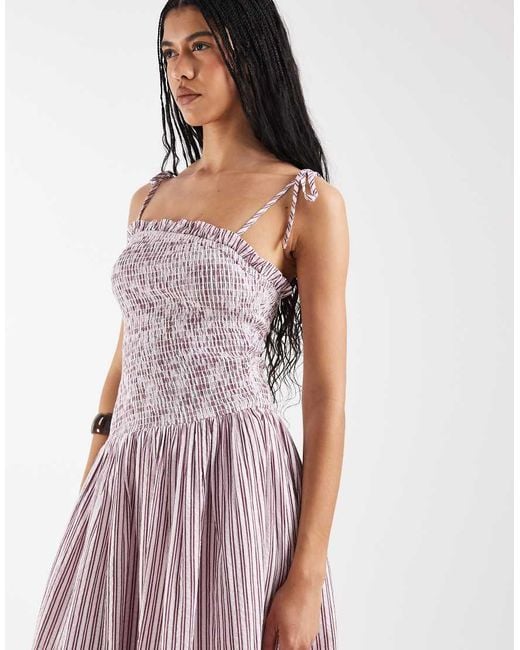 Reclaimed Vintage Pink Shirred Bodice Sundress
