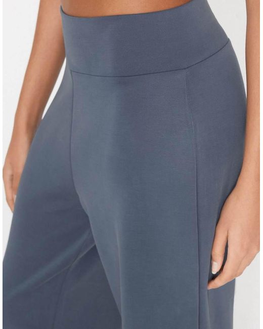 Tezenis Blue Soft Touch Straight-Cut Trousers