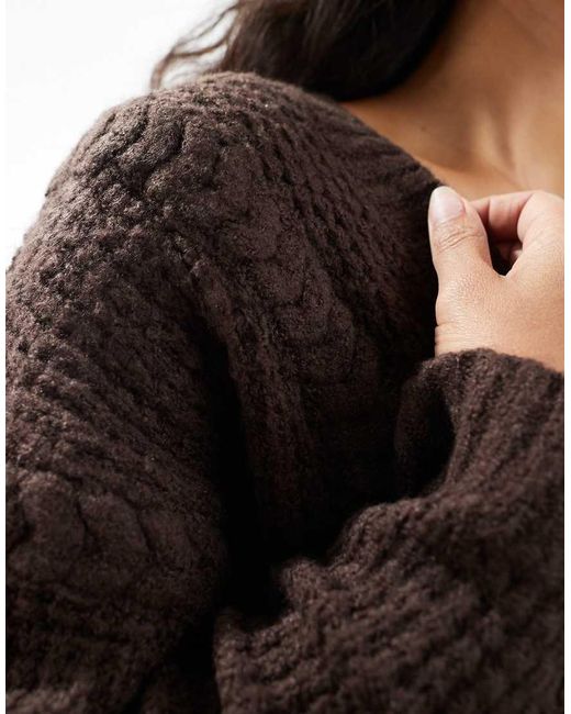 Wednesday's Girl Black Cropped Cable Knit Jumper