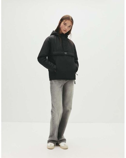 Giacca Basic Nera Con Cappuccio di Pull&Bear in Black