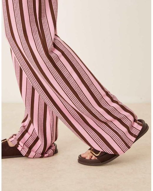 ASOS Pink Wide Leg Trouser Co-ord
