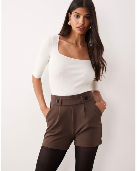 Jdy White Button Detail Shorts