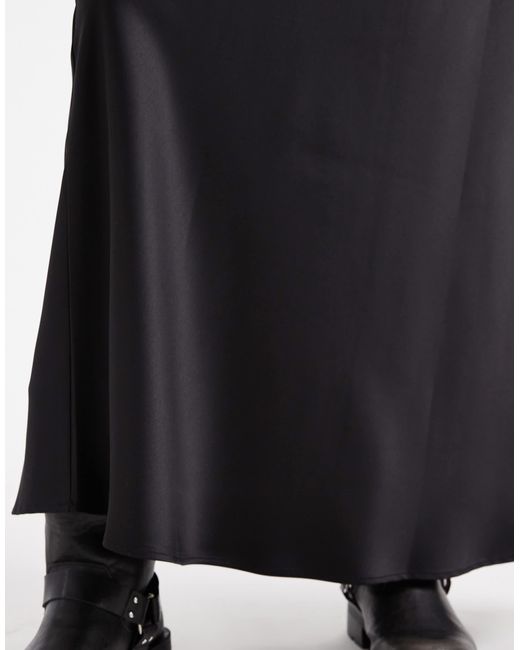 Vero Moda White Satin Bias Cut Midi Skirt