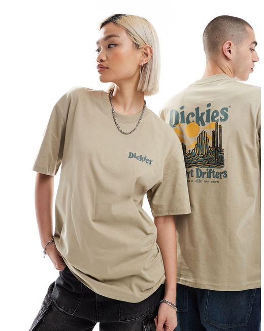 Dickies Natural Chilhowie Short Sleeve Back Print T-shirt