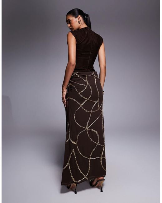 ASOS Brown – samtkleid
