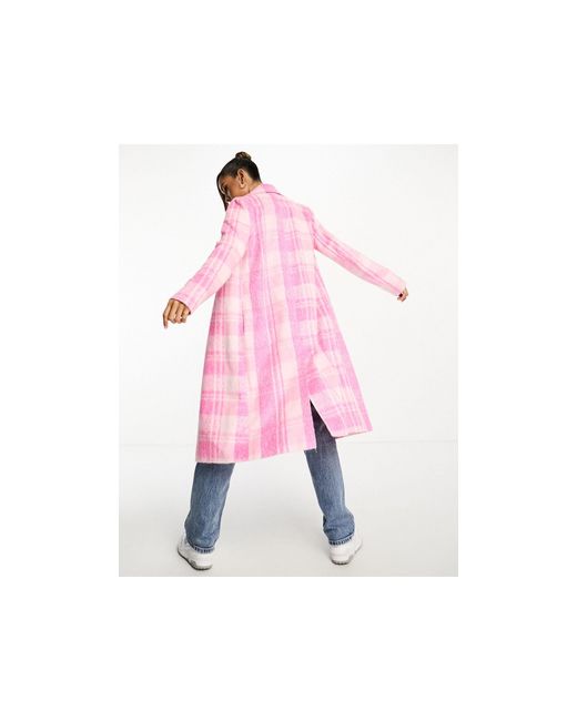 Ruth - cappotto lungo rosa pied di Helene Berman in White