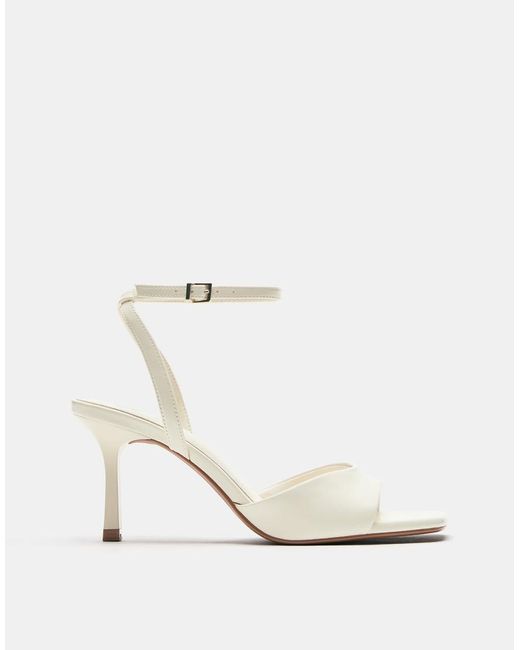 Pull&Bear White Heeled Sandals