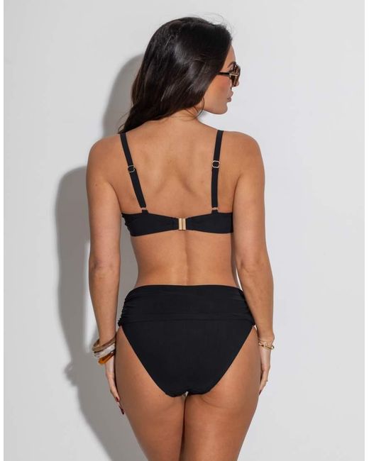 Pour Moi Black Tulum Luxe Matte Foldover Brief