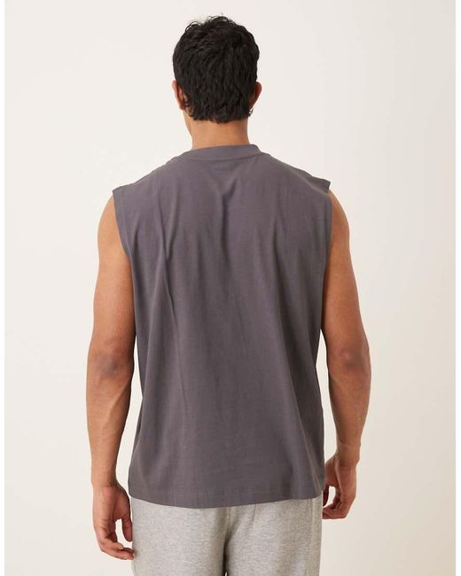 ASOS Gray Essentials Oversized Tank Top for men