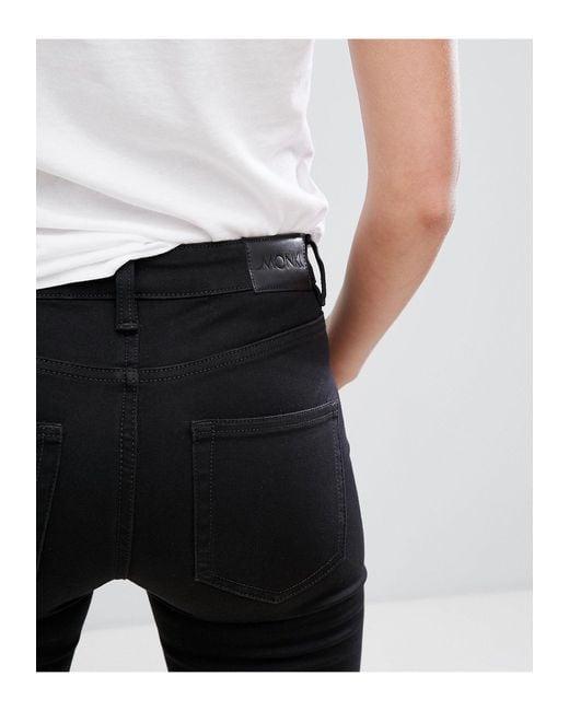 monki mocki slim mid waist jeans