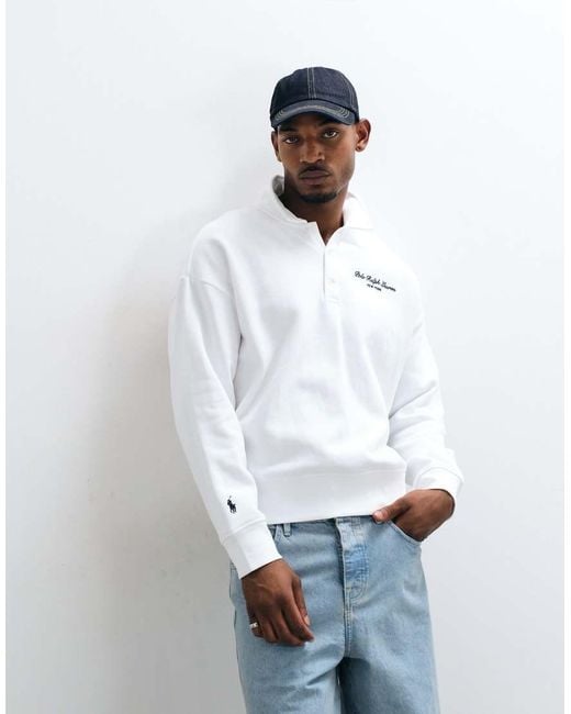 Polo Ralph Lauren White Pull Over Sweatshirt for men