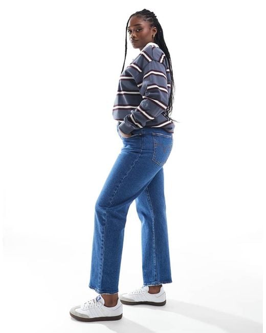 Levi's Blue Ribcage Straight Ankle Jeans