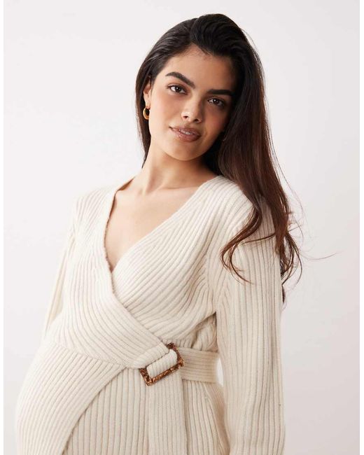 ASOS Natural Asos Design Maternity Wrap Cardigan