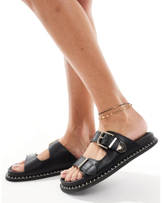 SEQWL Natural – flache sandalen