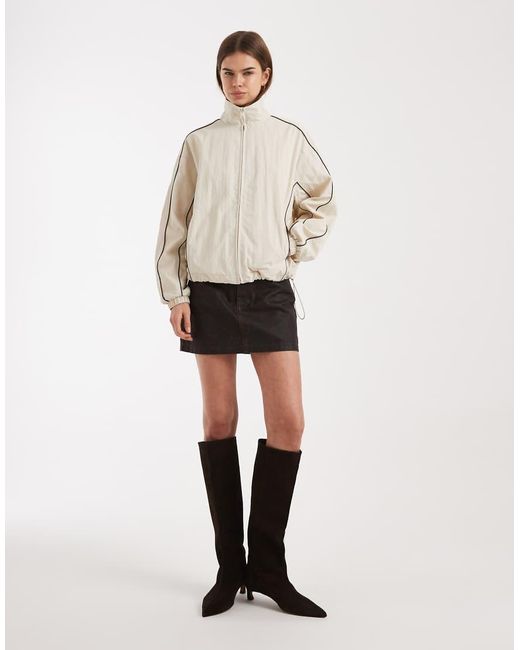 ASOS Natural Oversized Track Jacket
