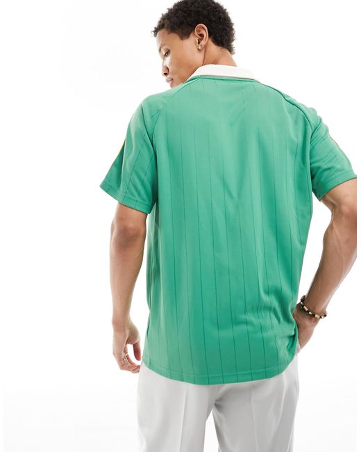 Adidas Originals Green Retro Polo Shirt for men
