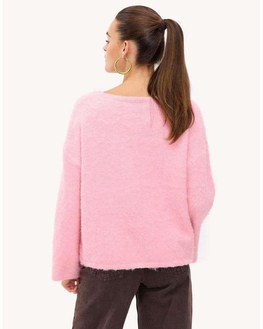Loavies Pink He Garden's Whisper Lange Mouwen Knit Top