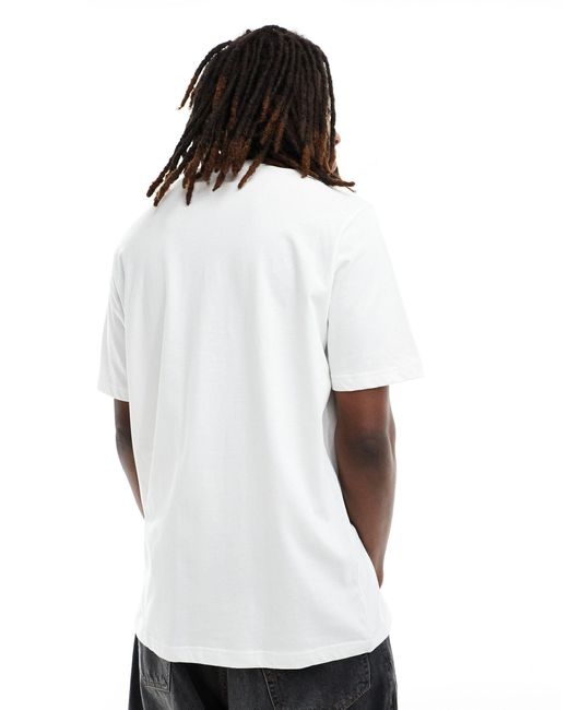 Adidas - basketball - t-shirt bianca con grafica grande di Adidas Originals in White da Uomo
