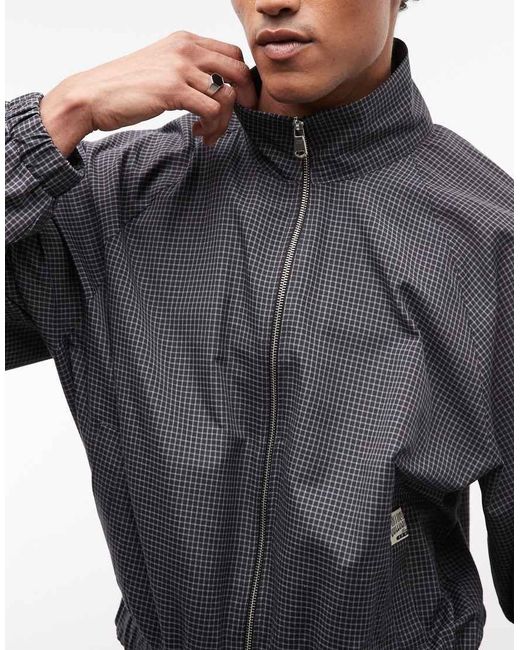 Collusion Gray Oversized Hooded Track Jacket for men