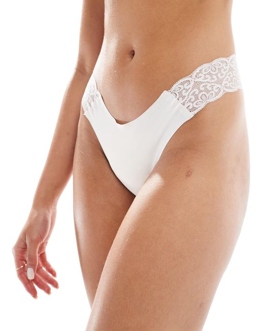 Cotton On White Cotton On Party Pants Seamless G-String Brief