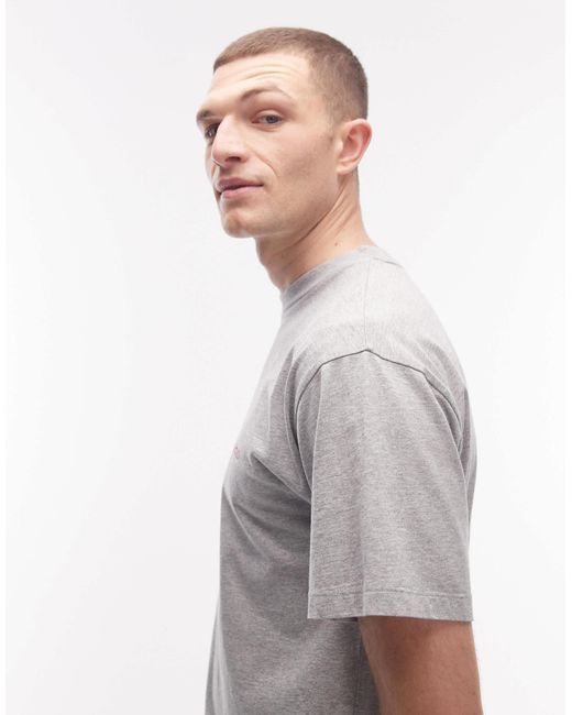 No Problemo Gray 100% Cotton T-Shirt With Mini Logo for men