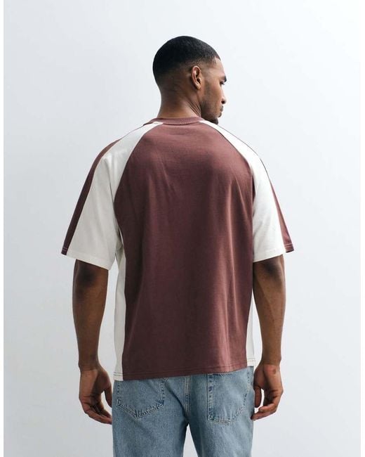 ASOS Red Oversized T-shirt With Japanese Football Graphic for men