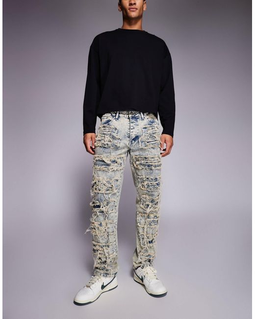 Liquor N Poker – locker geschnittene denim-jeans in Blue für Herren