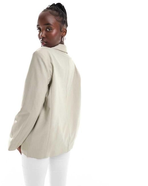 Collusion White Relaxed Oversized Blazer