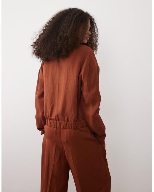Mango Brown Vbbargen Linen Mix Jacket