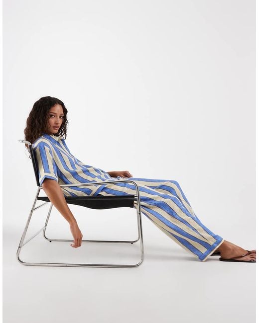 ASOS Blue Delilah Beach Cheesecloth Trouser
