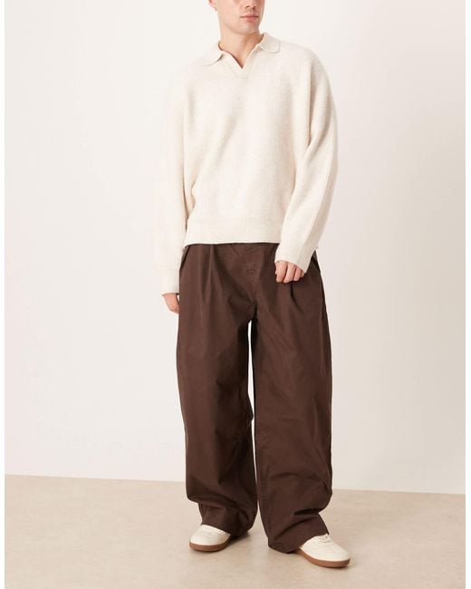 ASOS – weite oversize-chinohose in Natural für Herren