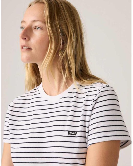 Levi's Blue Favorite Cotton Striped T-Shirt
