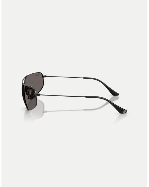 Ray-Ban Black Rb3780 Rectangle Sunglasses With Lens