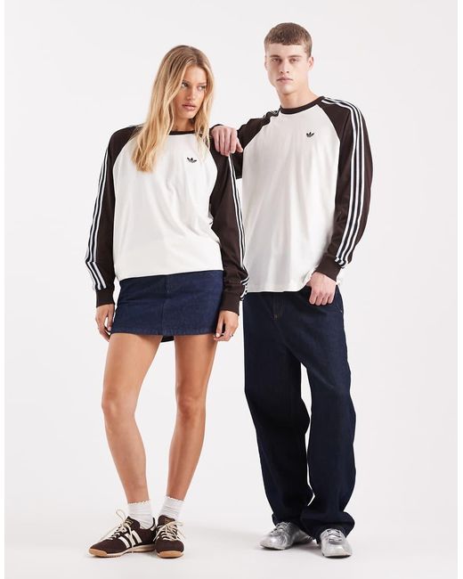 Adidas Originals Blue Long Sleeve Ringer T-shirt