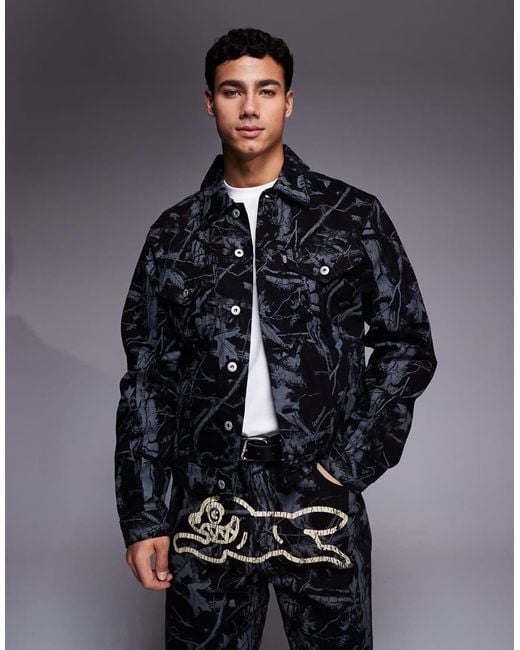 ICECREAM Gray Denim Trucker Jacket for men