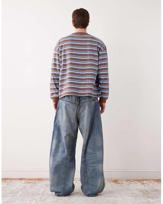 Cheap Monday Blue Unisex Dunno Super baggy Skater Jeans