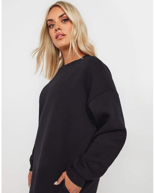 Yours Clothing Black Sweatshirt Dress