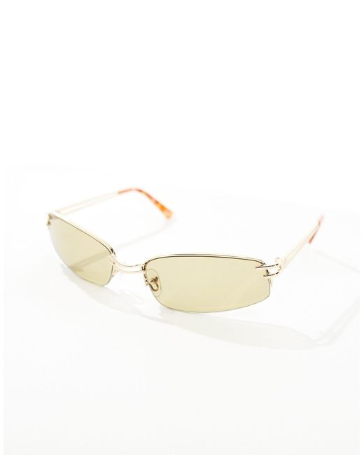 Aire Brown Helix Narrow Metal Sunglasses