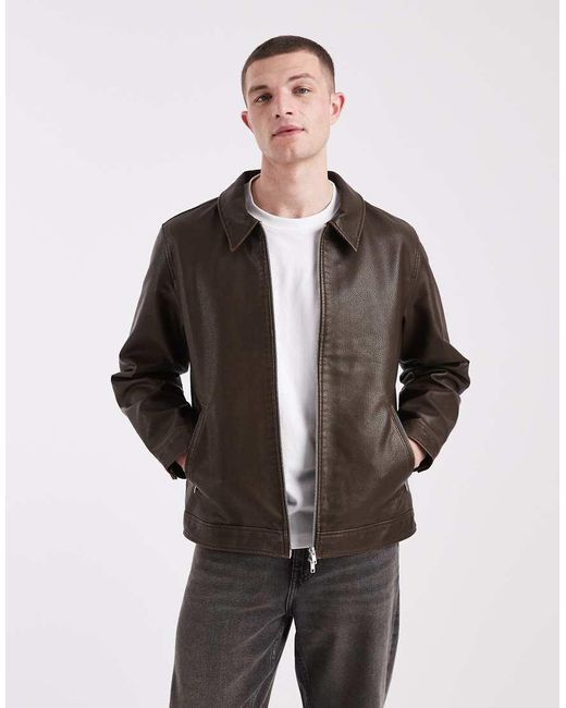 Jack & Jones Multicolor Faux Leather Jacket for men