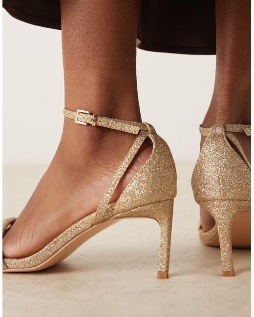 Glamorous Brown Barely There Heeled Sandals