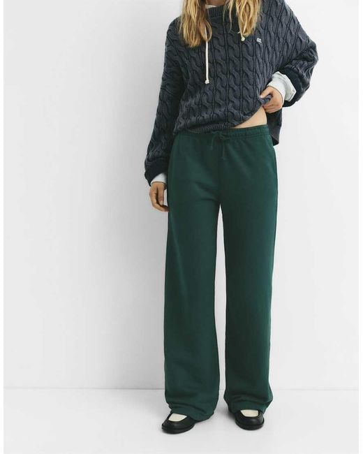 Pull&Bear Luchtige Trainingsbroek in het Green