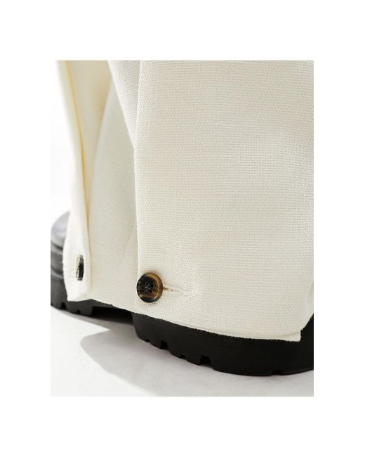 ASOS White Smart Extreme Wide Leg Textured Fabric for men