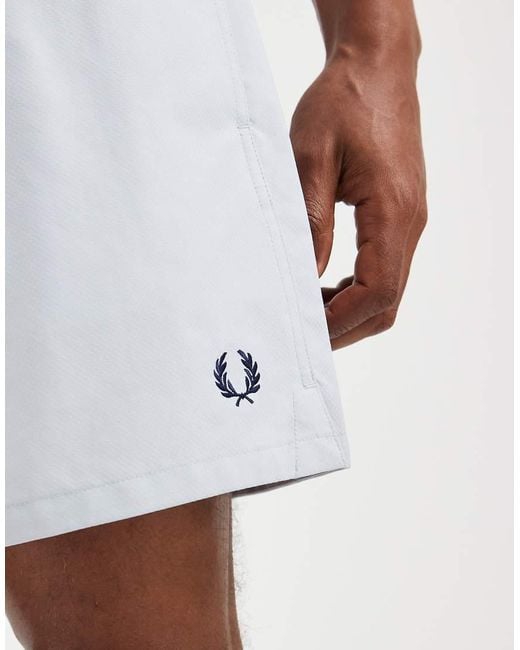Fred Perry White Swim Shorts for men