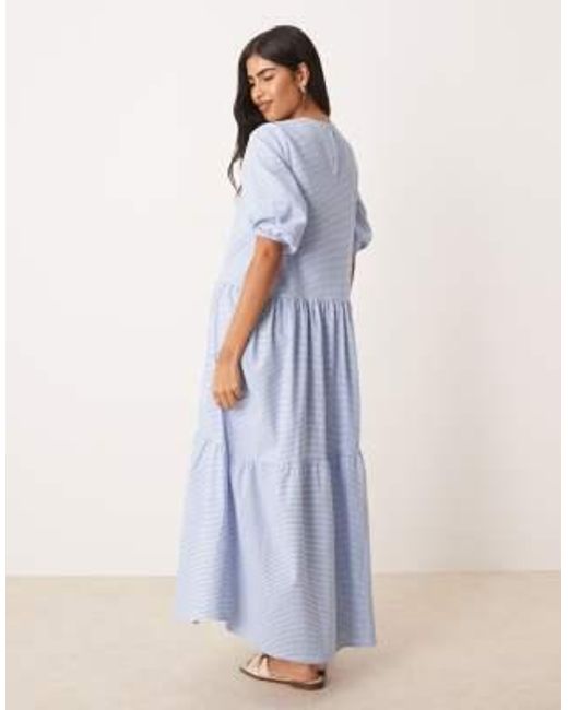 ASOS White – gestuftes maxikleid