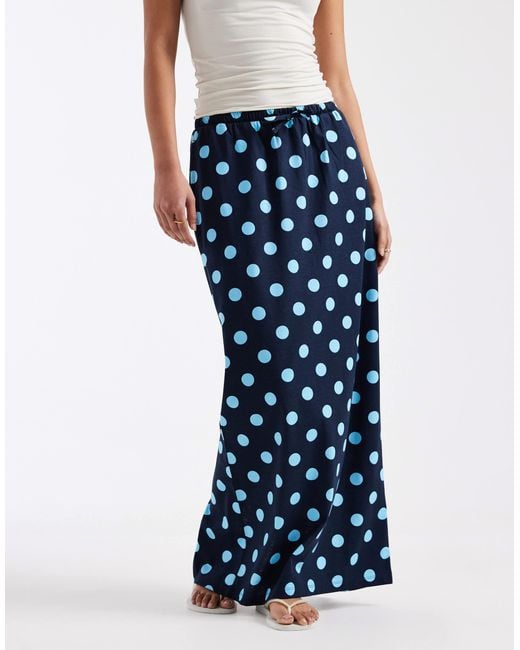 Threadbare Blue Jersey Maxi Skirt
