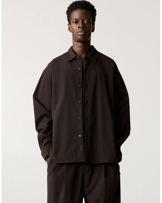 Chemise d'ensemble Pull&Bear pour homme en coloris Black