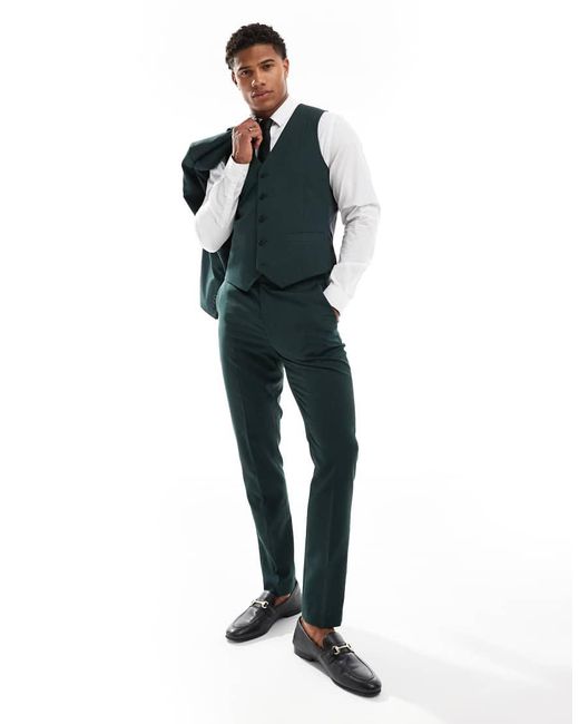 ASOS Blue Skinny Suit Waistcoat for men