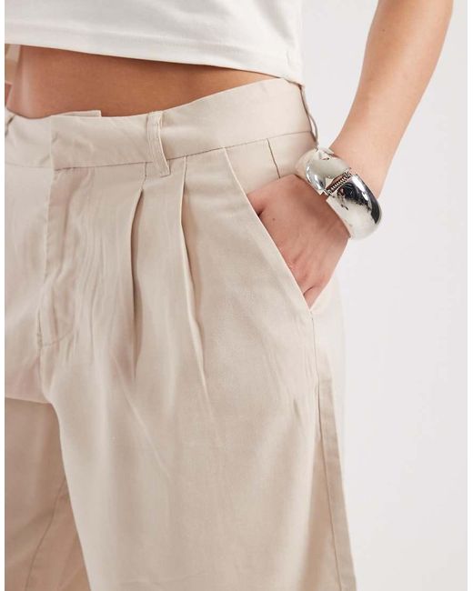 ONLY Natural Tailored Bermuda Shorts